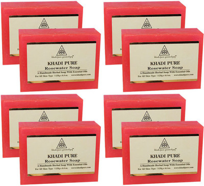 

Khadi Pure Herbal Rose Water Soap(1000 g, Pack of 8)