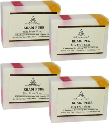 

Khadi Pure Herbal Mix Fruit Soap(500 g, Pack of 4)