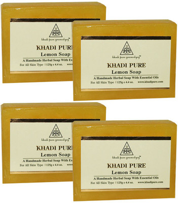 

Khadi Pure Herbal Lemon Soap(500 g, Pack of 4)