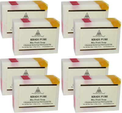 

Khadi Pure Herbal Mix Fruit Soap(1000 g, Pack of 8)