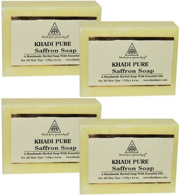 

Khadi Pure Herbal Saffron Soap(500 g, Pack of 4)