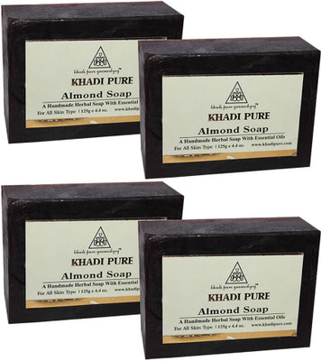 

Khadi Pure Herbal Almond Soap(500 g, Pack of 4)