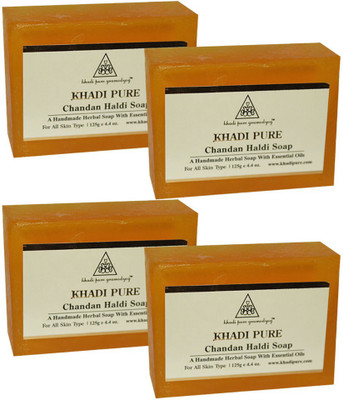 

Khadi Pure Herbal Chandan Haldi Soap(500 g, Pack of 4)
