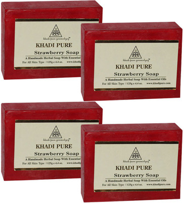 

Khadi Pure Herbal Strawberry Soap(500 g, Pack of 4)
