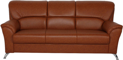 

Furniture Mind Diamond Leatherette 3 Seater Sofa(Finish Color - Brick Red)