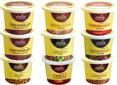 

India Natural Taste Spices Combo Pack of 9(900 g)