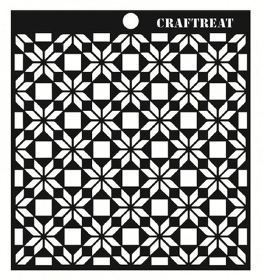

CrafTreat New Flower Tile Stencil(Pack of 1, Flower)