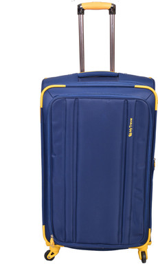 PRAGEE EXCLUSIVE STYLISH BLUE CHECK IN TROLLEY BAG Check in Luggage 28 inch PRAGEE Suitcases