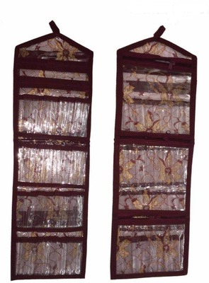 

motherland Designer Transparent Hanging Lipstick Kit (Set of 2) For Keeping Safe Makeup Accessories Vanity Box(Maroon, Multicolor)