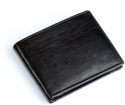 

Bonzer Men Black Genuine Leather Wallet(9 Card Slots)
