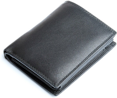 

Bonzer Men Black Genuine Leather Wallet(9 Card Slots)
