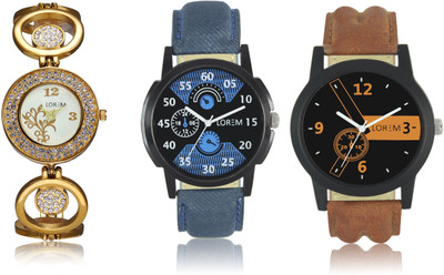 

LOREM W06-1-2-204 New Stylish Best Designer Combo Hand Watch - For Men & Women