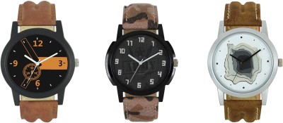Keepkart LOREM 001 009 003 Stylish Leather Strap Rich Look Watches Combo For Boys And Men Watch  - For Boys   Watches  (Keepkart)