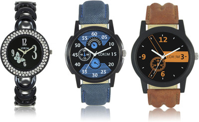 LOREM W06-1-2-201 New Stylish Best Designer Combo Hand Watch - For Men & Women