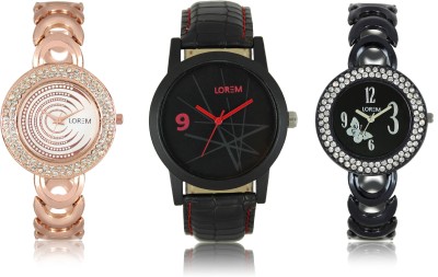 LOREM W06-8-201-202 New Stylish Best Designer Combo Hand Watch  - For Men & Women   Watches  (LOREM)