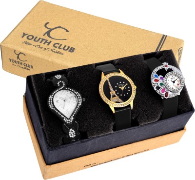 Youth Club COMBO-DMBSEFBMOR STUDDED COLLECTION PAIR Watch  - For Girls   Watches  (Youth Club)