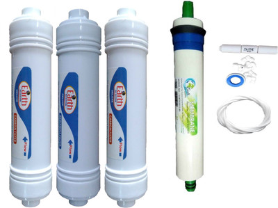 

Earth Ro System Earthrosystem 1 Year RO service Kit,Earth 80GPD membrane with Inline set Solid Filter Cartridge(0.001, Pack of 8)