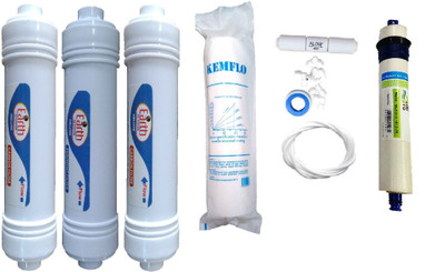 

Shopping Store 1 Year RO service Kit, Multipro membrane with Inline set Solid Filter Cartridge(0.001, Pack of 9)