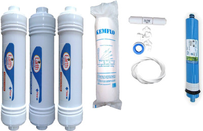 

Earth Ro System Earthrosystem 1 Year RO service Kit,Filmtec DOW membrane with Inline set Solid Filter Cartridge(0.001, Pack of 9)