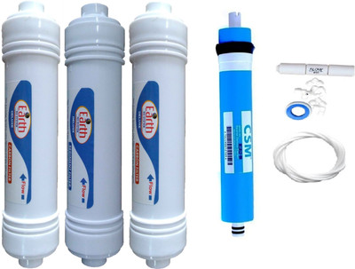 

Earth Ro System Earthrosystem 1 Year RO service Kit ,CSM membrane with Inline set Solid Filter Cartridge(0.001, Pack of 8)