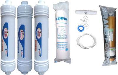 

Earth Ro System Earthrosystem 1 Year RO service Kit , Grand forest membrane with Inline set Solid Filter Cartridge(0.001, Pack of 9)