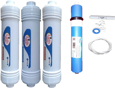 

Earth Ro System 1 Year RO service Kit Earth 100 GPD membrane with Inline set Solid Filter Cartridge(0.001, Pack of 8)