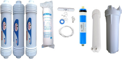 

Shopping Store 1 Year RO service Kit with Inline set and vontron membrane Solid Filter Cartridge(0.001, Pack of 11)