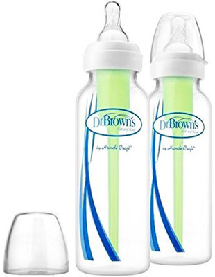 

Dr. Brown's Dr Brown's Narrow Neck Options Baby Bottle 8 oz / 250 ml (2-Pack) - 500 ml(White)