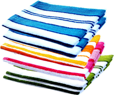 Space Fly Cotton 300 GSM Hand Towel Set(Pack of 6)