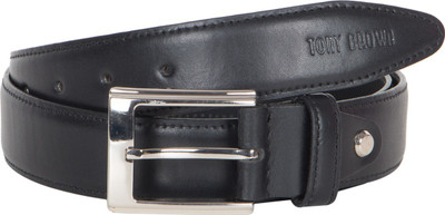Tony Brown Men Casual Black Genuine Leather Belt