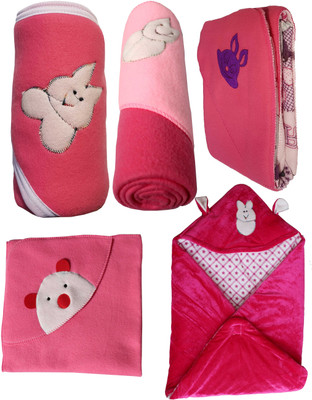 

My NewBorn Cartoon  Crib Baby Blanket(Polyester, Hot Pink