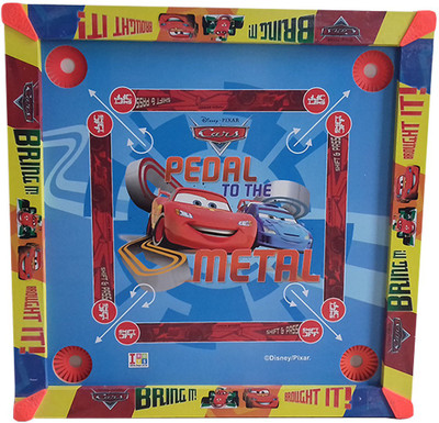 

kidoz kingdom CARS CARROM BOARD BLUE Board Game