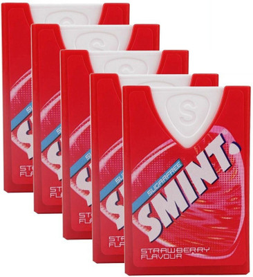 

Smint Sugarfree Lozenges, Flavour, 32 pieces pack Strawberry Mouth Freshener(Pack of 5)