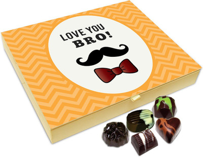 

Chocholik Rakhi Gift Box - Love You Big Bro Chocolate Box For Brother / Sister - 20pc Truffles(240 g)