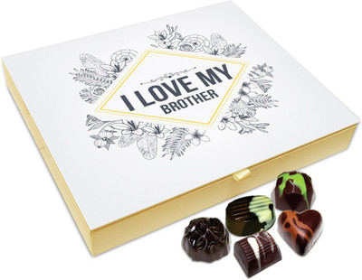 Chocholik Rakhi Gift Box - I Love My Brother And He Knows It Chocolate Box For Brother / Sister - 20pc Truffles(240 g)