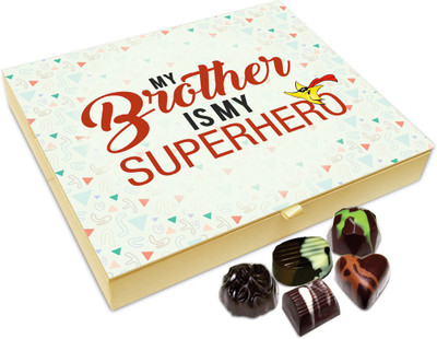 

Chocholik Rakhi Gift Box - My Brother My Superhero My Guardian Chocolate Box For Brother / Sister - 20pc Truffles(240 g)