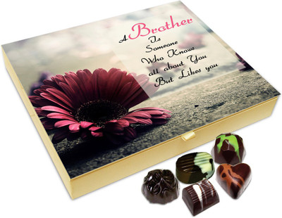 

Chocholik Rakhi Gift - A Brother Knows All About You And Still Likes You Chocolate Box For Brother / Sister - 20pc Truffles(240 g)