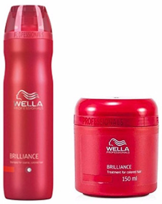 

Wella Professional brillance shampoo for colored hair+mask(Set of 2)