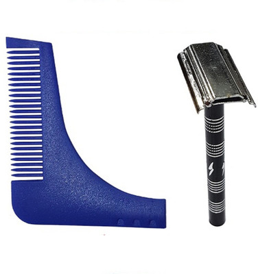 Kabello Professional Double Edge Safety Razor for Men & Beard Shaping Comb(Set of 1)