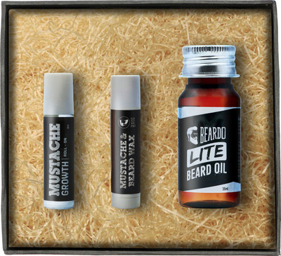 

Beardo Lite Beard Oil - Growth Roll on - Wax Stick(Set of 3)