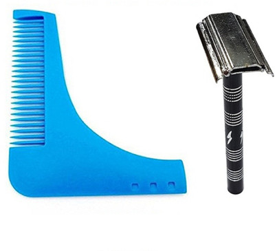 

Kabello Professional Salon & Home Use Beard Comb & Shaving Razor(Set of 1)