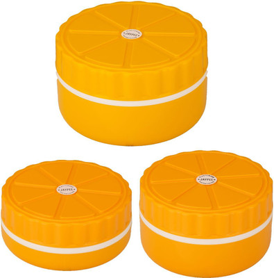 

Jaypee Combo Foodie Jr + Sr+ Xl - 900 ml Plastic Grocery Container(Pack of 3, Multicolor)