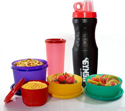 

Oliveware Food Saver Combi with Sipper - 700 ml, 450 ml, 350 ml, 300 ml, 170 ml, 100 ml Plastic Grocery Container(Pack of 6, Multicolor)