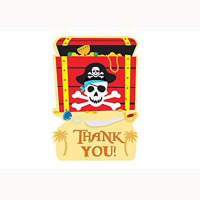 

PARTY PROPZ Multicolor PIRATE BIRTHDAY DECORATION/ THANK YOU TAG SET OF 12/PIRATE PARTY SUPPLIES - 12 g