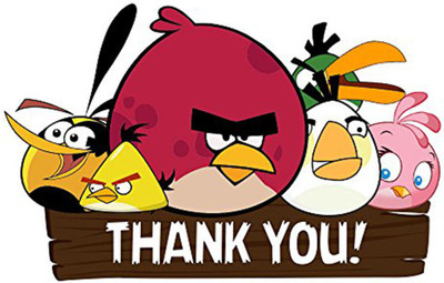 

PARTY PROPZ Multicolor ANGRY BIRD BIRTHDAY DECORATION/THANK YOU TAG SET OF 12/ANGRY BIRD PARTY SUPPLIES - 12 g