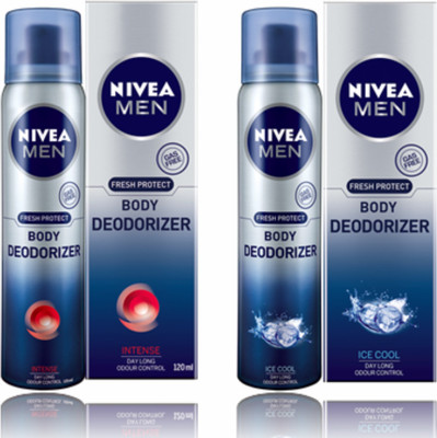 

Nivea Intense,Ice Deodorant Spray - For Men(120 ml, Pack of 2)