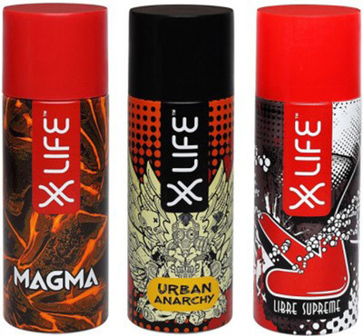 

x life MAGMA URBAN ANARCHY LIBRE SUPREME Deodorant Spray - For Men(450 ml, Pack of 3)