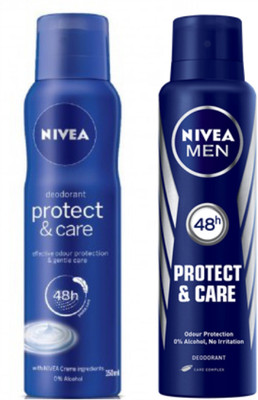 

Nivea Protect & Care Deodorant Spray - For Men & Women(150 ml, Pack of 2)