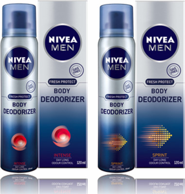 

Nivea Intense,Sprint Deodorant Spray - For Men(120 ml, Pack of 2)