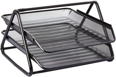 

Kincart 2 Compartments metal mesh tray(Black)